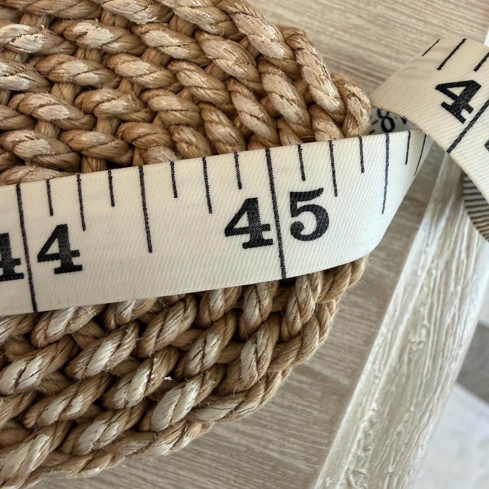 Woven Round Buckle Braided Belt - Natural Beige - Picture 8 of 9